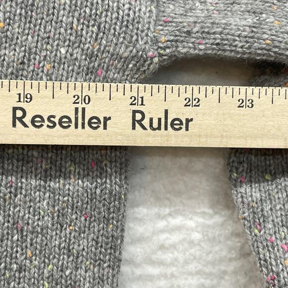 One Grey Day Sweater Womens Small Gray Lyle Cashmere Speckled Pullover Knit Cozy - Picture 9 of 11